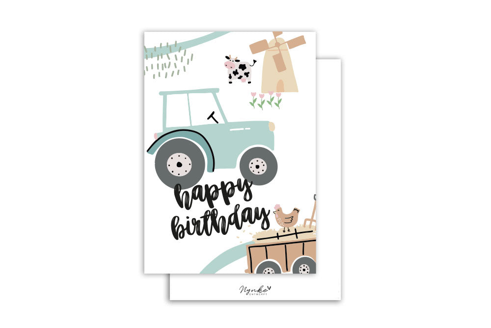 Kaart | Happy birthday Boerderij